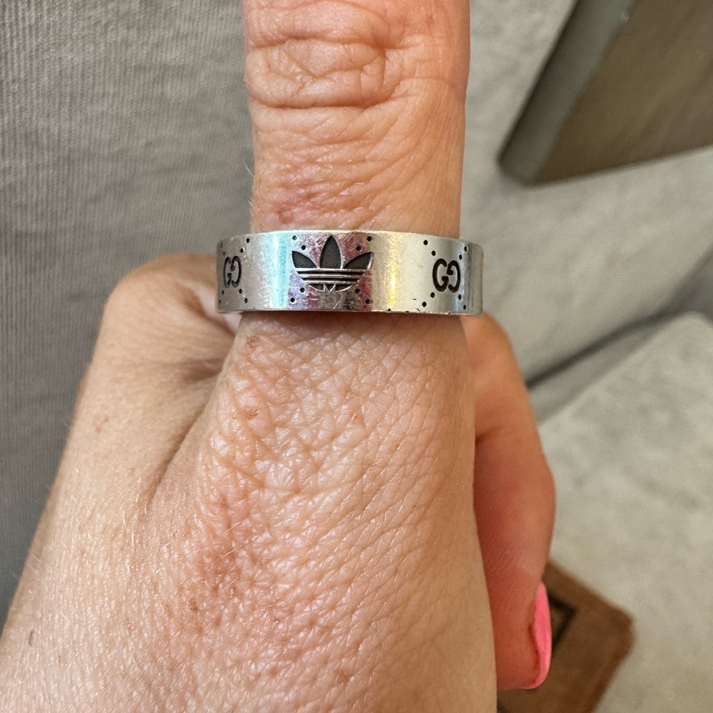 Gucci x Adidas Silver Ring size 20 US 9 - Picture 4 of 7
